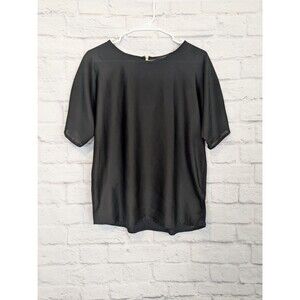 J Crew Black Two Toned Top With Back Zipper Size S Classy‎ Capsule Work